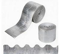 Mtbricey 2 Rolls 15M/Rolls Corrugated Cardboard Roll Corrugated Display Borders for School Classroom Bulletin Boards Decorations Wallpaper Border Backing Paper for Displays Border (Sliver)