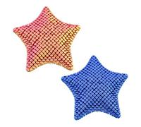 Mtbricey 2Pack 3D Printed Starfish Shape Handheld Stress Relief Object for Adults 15+, Flexible PLA Desk Sensory Tool for Stress Relief and Focus Men Women Teens Workers ( Blue+Red)