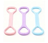 Mtbricey 3 Pcs Resistance Bands Figure 8 Resistance Band with Textured Grip Handles Portable Home Fitness Workout Equipment for Pilates Yoga Improves Upper Back and Shoulder Mobility