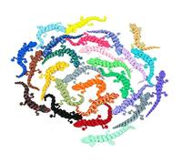 Mtbricey 30PCS 3D Printed Mini Gecko Figures with Movable Joints Cute Flexible Articulated Toys Small Reptile Models for Adult Desk Home Office Display Photography Props Party Gifts Collectibles (30)