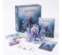 Mtbricey 3D Beaded Animal Craft Kit Mythical Ocean DIY Beading Set Octopus Sea Dragon Phoenix Bead Kit with Tools Instructions Creative Hobby Gift for Teens Adults (Octopus)