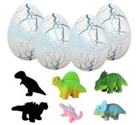 Mtbricey 4Pack Dinosaur Hatching Rainbow Eggs Blind Box Grow Up to 20-23cm in Water TPR Material Dinosaur Egg Toys Fun Science Play Set for Boys Girls Birthday Party Favor