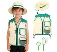 Mtbricey 4PCS Kid Explorer Costume Kit Outdoor Green Adventure Set
