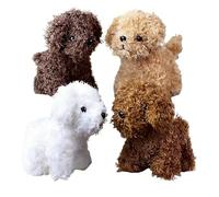 Mtbricey 4pcs Small Stuffed Animals Plush Puppy Dog Teddy Toy 12cm/4.7inch Soft Cuddly Small Stuffed Dogs for Kids Pet Lovers Party Favors Cute Miniature Soft Puppies Doll for Birthday Kindergarten