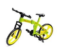 Mtbricey Alloy Finger Mountain Bike 1:24 Scale Mini Model Green | Foldable Design, Desktop Ornament, Stress Relief Toy, Collectors Item, Travel Entertainment,Simulation Downhill Model