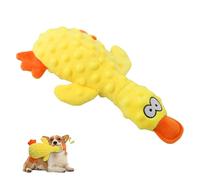 Mtbricey Calming Duck Toy for Dog Squeaky Interactive Plush Chew Dog Toy for Teeth Cleaning Soft Stuffed Calming Yellow Duck Toy for Anxious Dogs Pet Calming Pillow For Puppies Small Dogs (Yellow)