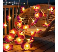 Mtbricey Flower String Lights 3 Meters 20 LED Battery Operated Hanging Fairy Lights for Girls Bedroom Indoor Outdoor Spring Decorations for Garden Patio Wedding Party Christmas Decoration (Flower A)