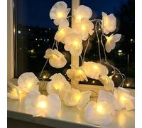 Mtbricey Flower String Lights 3 Meters 20 LED Battery Operated Hanging Fairy Lights for Girls Bedroom Indoor Outdoor Spring Decorations for Garden Patio Wedding Party Christmas Decoration (Flower B)