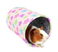 Mtbricey Guinea Pig Tunnel Washable Plush Rabbit Tube Hideaway Soft Hamster Hideout for Playing Resting Small Pet Cage Accessories for Bunny Chinchilla Hedgehog Ferret Rat 31x19cm/7.5x12.2in (Pink)