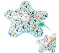 Mtbricey Hide & Seek Interactive Cat Toy - Automatic Moving Feather with Mouse Sounds USB Rechargeable, 5-Sided Hunting Dome for Indoor Cats & Kittens (Duck)