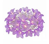 Mtbricey Lily Flower String Lights 2M 20 LED Fairy Lights Battery Operated Spring Flower Lights for Bedroom Garden Party Wedding Home Decoration (Purple)