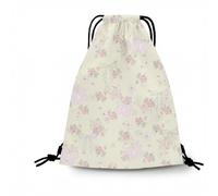 Mtbricey Pink Bow Print Drawstring Bag Swim Bag Large Capacity Coquette Bows Sports String Backpack for Kids Adults Gym Storage String Bag for Daily Use Indoor Outdoor Home School Office