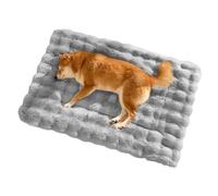 Mtbricey Plush Warming Pet Pads 40 * 60cm/15.75 * 23.62inch Imitation Rabbit Fur Self Heated Thermal Cat Dog Blanket Bed Non-Slip Cat Puppy Cushion Washable for Indoor Outdoor Kitten Puppy (Grey)