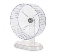 Mtbricey Silent Hamster Exercise Wheel with Adjustable Height Stand 7cm/2.76in Wide Transparent Silent Spinner Running Wheel for Dwarf Hamsters Gerbils Mice and Other Small Pets (Clear)