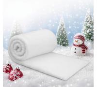 Mtbricey Snow Blanket Roll 40x150cm Christmas Artificial White Snowy Sheet | Soft Fluffy Fake Snow Sheet Winter Wonderland Decoration for Christmas Village Tree Base Shop Window Scene Santas Grotto