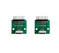 MTCELL 2Pcs FFC FPC PCB Converter Board with Right-Angle Header 15pin 0.5mm (Connector Socket pre-soldered) Pitch to DIP 2.54mm for FFC Cable Couple Extend Adapter