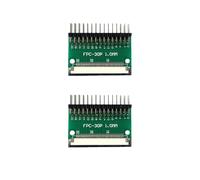 MTCELL 2Pcs FFC FPC PCB Converter Board with Right-Angle Header 30pin 1.0mm (Connector Socket pre-soldered) Pitch to DIP 2.54mm for FFC Cable Couple Extend Adapter