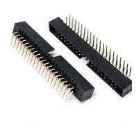 MTCELL 5pcs Pcs IDC Box Header Connector 40 Pin 2-Row 90° Right Angle 2.0mm Pitch for PCB Board Ribbon Cable Connection