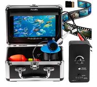 MTCHAVNO 98FT/30M Fish Finder with LED+IR,32GB-DVR Underwater Fishing Camera,7"IPS Ice Fishing Camera with 10000mAh,1200TVL Fishing Camera,IP68 Waterproof Underwater Camera Lake Fishing