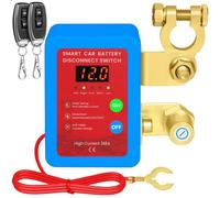Mtchavno Wireless Remote Control Car Battery Disconnect Switch, 12V 240A Battery Isolator, Energy-Saving Anti-Theft Isolatorwith 2 Remote Controls, Kill Switch for Car, RV, ATV, Truck, Boat(Blue-Red)