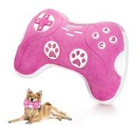 MTERSN Funny Squeaky Dog Toys for Small Dogs - Game Controller Plush Chew Toy with Full Crinkle Paper, Cute Interactive Puppy Toys for Playtime and Birthday Gift (Pink)