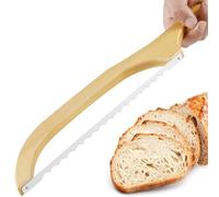 MTFun Bread Bow Cutter Bread Bow Saw Serrated Sourdough Bread Saw with Acacia Wooden Handle Wooden Bread Bow Bread Slicer Serrated Bread Cutter for Homemade Bread Sourdough Bagel Cake (C)