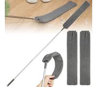 MTFun Retractable Gap Dust Cleaner Long Handle Flexible Retractable Dust Gap Cleaner Multifunction Retractable Microfiber Dust Brush Gap Mop For Sofa Window Fridge Bed Furniture Bottom