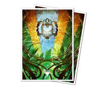 MTG Aetherdrift 105ct Apex Deck Protector sleeves Serialized Card featuring The Aetherspark