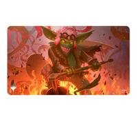 MTG Aetherdrift Playmat Borderless Racer featuring Redshift, Rocketeer Chief