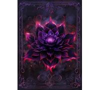 MTG Card Sleeves 100CT (Crimson Black Lotus), Matte Art Card Sleeves, Matte Back & Clear Front, 66x92mm