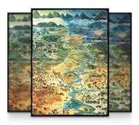 MTG Card Sleeves 105CT | Old School Style | The Map | Matte Finish + Clear Front | 66x92mm - Standard Magic Size