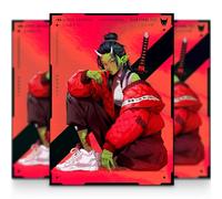 MTG Card Sleeves 105PCS | Anime & Manga Style | Goblin Clan | Foil Finish + Clear Front | 66x92mm - Standard Magic Size