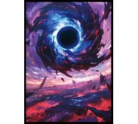 MTG Card Sleeves - Black Hole Damnation - Ultra Clear Front & Matte Finish Back, 100 Count Standard Size Matte Art Sleeve for Magic The Gathering