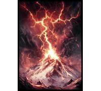 MTG Card Sleeves - Burst Lightning Bolt - Ultra Clear Front & Matte Finish Back, 100 Count Standard Size Matte Art Sleeve for Magic The Gathering