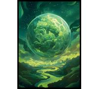 MTG Card Sleeves - Forest - Planet Basic Lands Series - Ultra Clear Front & Matte Finish Back, 100 Count Standard Size Matte Art Sleeve for Magic The Gathering
