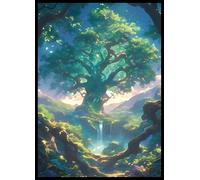 MTG Card Sleeves - Forest - Utility Lands Series - Ultra Clear Front & Matte Finish Back, 100 Count Standard Size Matte Art Sleeve for Magic The Gathering