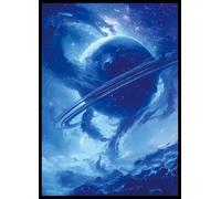 MTG Card Sleeves - Island - Planet Basic Lands Series - Ultra Clear Front & Matte Finish Back, 100 Count Standard Size Matte Art Sleeve for Magic The Gathering