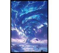 MTG Card Sleeves - Island - Utility Lands Series - Ultra Clear Front & Matte Finish Back, 100 Count Standard Size Matte Art Sleeve for Magic The Gathering