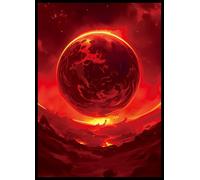 MTG Card Sleeves - Mountain - Planet Basic Lands Series - Ultra Clear Front & Matte Finish Back, 100 Count Standard Size Matte Art Sleeve for Magic The Gathering