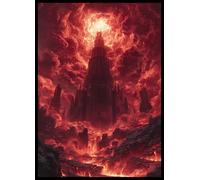 MTG Card Sleeves - Mountain - Utility Lands Series - Ultra Clear Front & Matte Finish Back, 100 Count Standard Size Matte Art Sleeve for Magic The Gathering