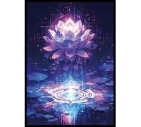 MTG Card Sleeves - Pixel Lotus - Ultra Clear Front & Matte Finish Back, 100 Count Standard Size Matte Art Sleeve for Magic The Gathering