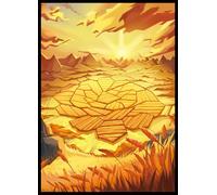 MTG Card Sleeves - Plains - Lotus Series - Ultra Clear Front & Matte Finish Back, 100 Count Standard Size TCG Sleeves, Matte Art Sleevee for Magic The Gathering