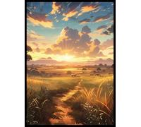 MTG Card Sleeves - Savannah(Green White) - Fantasy Dual Lands Series - Ultra Clear Front & Matte Finish Back, 100 Count Standard Size TCG Art Sleeves for Magic The Gathering