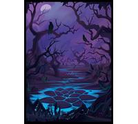 MTG Card Sleeves - Swamp - Lotus Series - Ultra Clear Front & Matte Finish Back, 100 Count Standard Size TCG Sleeves, Matte Art Sleevee for Magic The Gathering