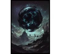 MTG Card Sleeves - Swamp - Planet Basic Lands Series - Ultra Clear Front & Matte Finish Back, 100 Count Standard Size Matte Art Sleeve for Magic The Gathering