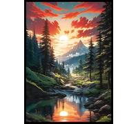 MTG Card Sleeves - Taiga - Fantasy Dual Lands Series - Ultra Clear Front & Matte Finish Back, 100 Count Standard Size TCG Sleeves, Matte Art Sleeve for Magic The Gathering