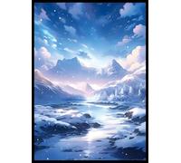 MTG Card Sleeves - Tundra(White Blue) - Fantasy Dual Lands Series - Ultra Clear Front & Matte Finish Back, 100 Count Standard Size TCG Art Sleeves for Magic The Gathering