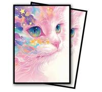 MTG Card Sleeves, Ultra Clear Front & Matte Finish Back, 100 Count Standard Size Matte Art Sleeve for Magic The Gathering (cat cat)