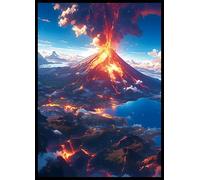 MTG Card Sleeves - Volcanic Island - Fantasy Dual Lands Series - Ultra Clear Front & Matte Finish Back, 100 Count Standard Size TCG Sleeves, Matte Art Sleevee for Magic The Gathering