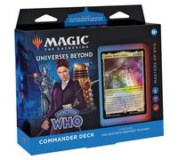 Magic: The Gathering Doctor Who Commander Deck - Masters of Evil (100-Card Deck, 2-Card Collector Booster Sample Pack + Accessories)